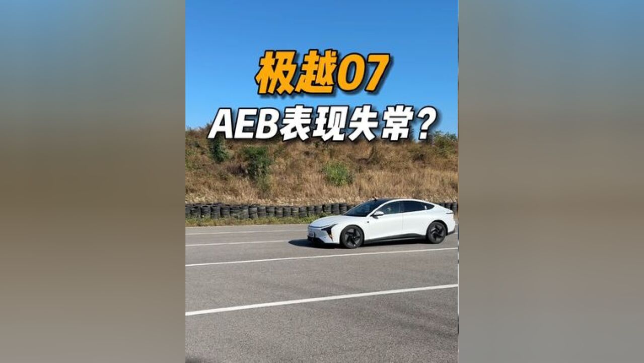 号称纯视觉方案的极越07,AEB表现如何?