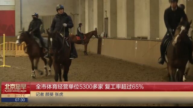 北京市体育经营单位5300多家,复工率超过65%