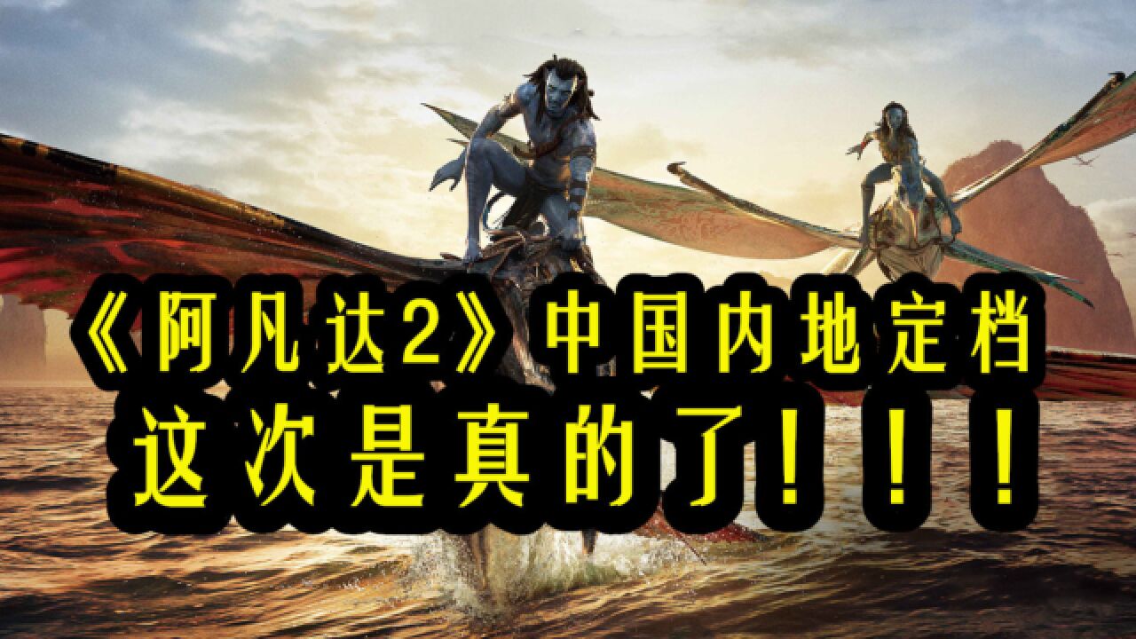 《阿凡达2》国内定档,卡神:全球没100多亿人民币就亏本了