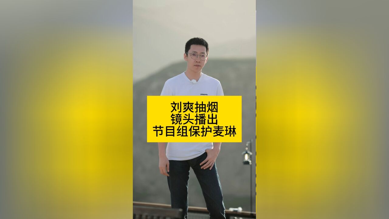 刘爽抽烟镜头播出,《再见爱人4》保护麦琳