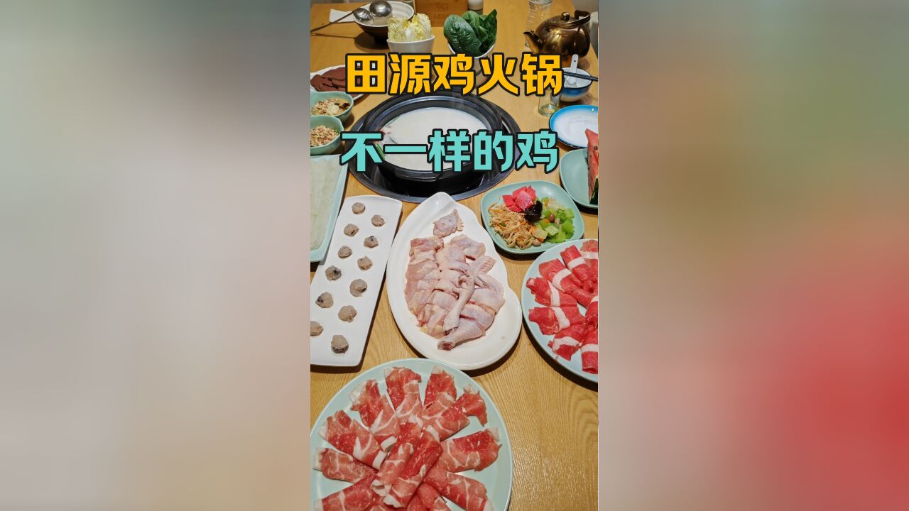 想吃不一样的鸡,那就来吃田源鸡火锅,这可是来自军都山久煮不老,非常嫩滑.