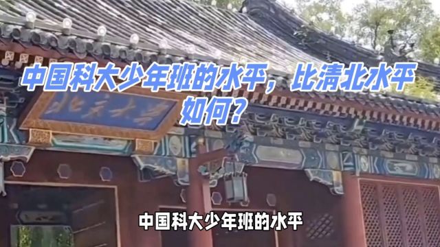 中国科大少年班的水平,比清北水平如何?