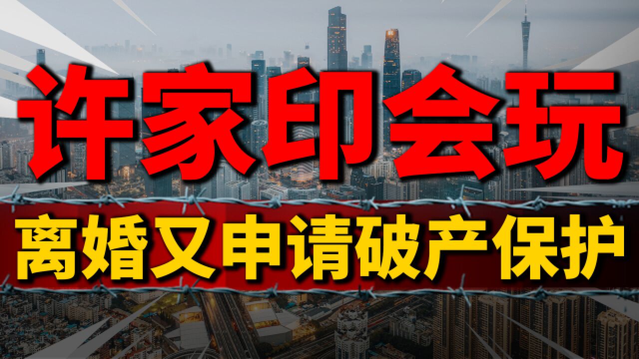 许家印啥情况!和老婆离婚在美国申请破产保护,恒大能否体面收场