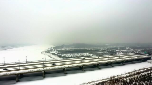 赛罕区大黑河雪景