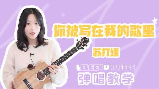 《你被写在我的歌里》尤克里里弹唱「教学」附曲谱