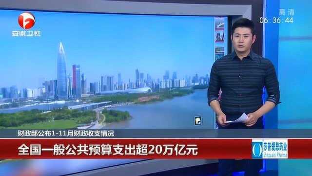 我国财政部公布111月财政收支情况 主要呈现三大特点