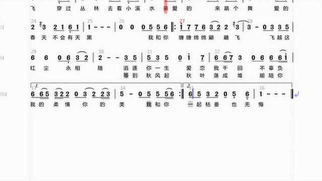 有声简谱《两只蝴蝶》经典怀旧歌曲 视唱练习 简谱教学