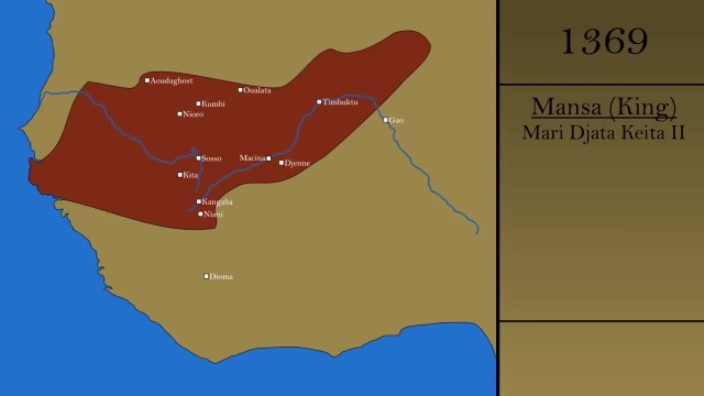 马里帝国疆域历史地图,西非难得一见的统一政权,近代被灭