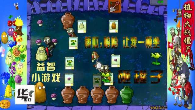 pvz2010年度版益智小游戏:砸罐子游戏 倭瓜的一顿大花坐