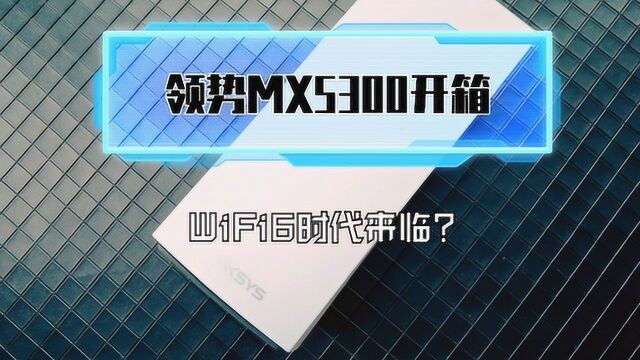 WiFi6时代来临?老牌路由厂商,领势MX5300开箱体验