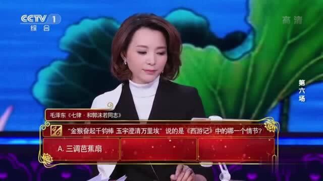 中国诗词大会:金猴奋起千钧棒,玉宇澄清万里埃