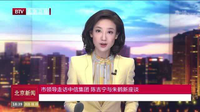 北京市领导走访中信集团 陈吉宁与朱鹤新座谈