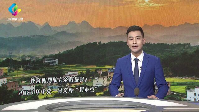 教育如何助力乡村振兴?2021年中央一号文件“划重点”