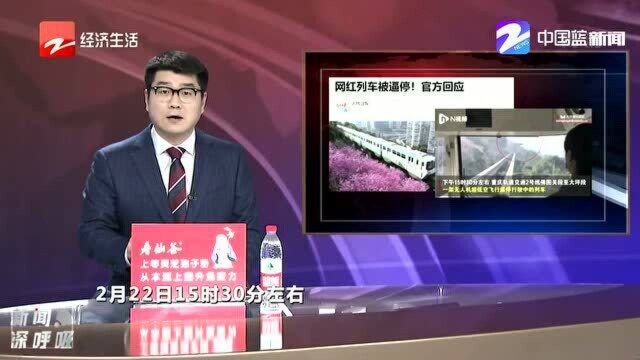 网红列车被逼停 官方回应