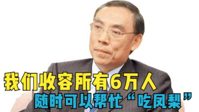 台湾法务部门负责人:我们收容所有6万人 随时可以帮忙“吃凤梨