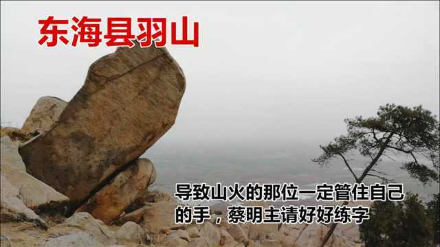 东海县羽山:导致山火的那位一定管住自己的手,蔡明主请好好练字