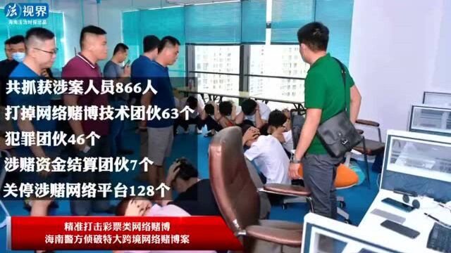 集中抓获866人!海南警方侦破一起特大跨境网络赌博案