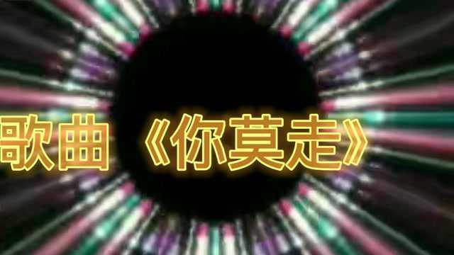 一首感人歌曲《你莫走》