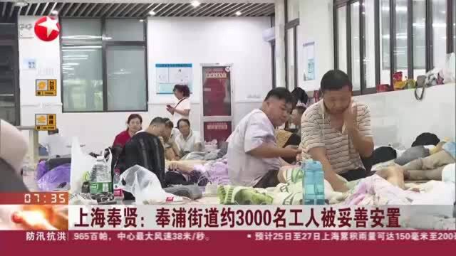 上海奉贤:奉浦街道约3000名工人被妥善安置