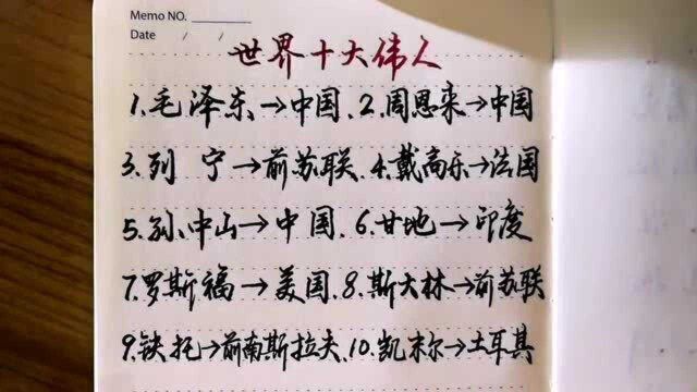 世界十大伟人,中国独占其三,你能猜出是哪位伟人吗?