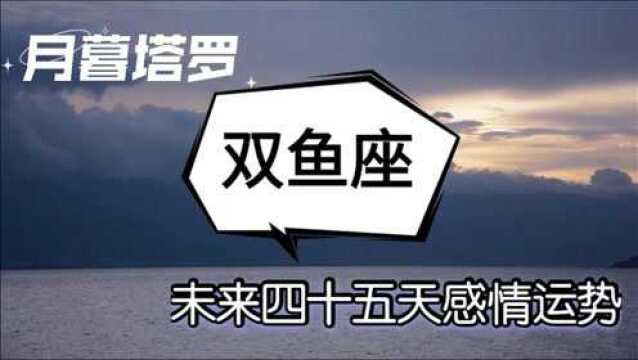 月暮双鱼座未来45天感情运势占卜:很奇妙的吸引 但有些捉摸不透