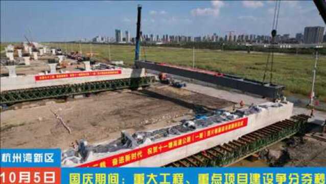 宁波杭州湾新区:国庆假期,各大重大工程、重点项目建设争分夺秒进行中!