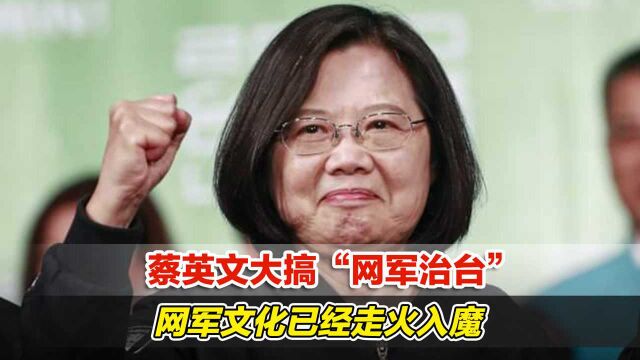 蔡英文大搞“网军治台”,网军文化已经走火入魔