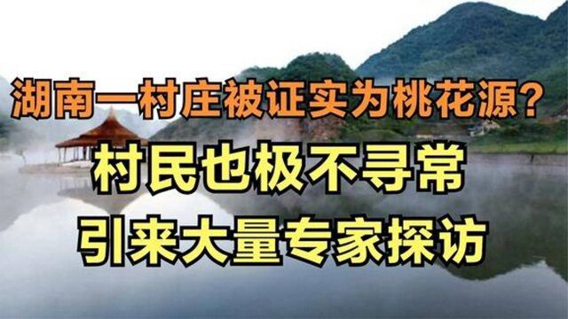 湖南一村庄被证实是桃花源村民也极不寻常,引来大量专家探访