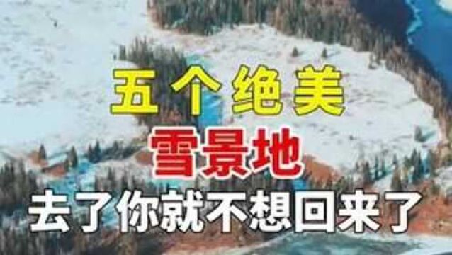 五个绝美雪景地,去了你就不想回来了 #最美雪景 #旅游攻略