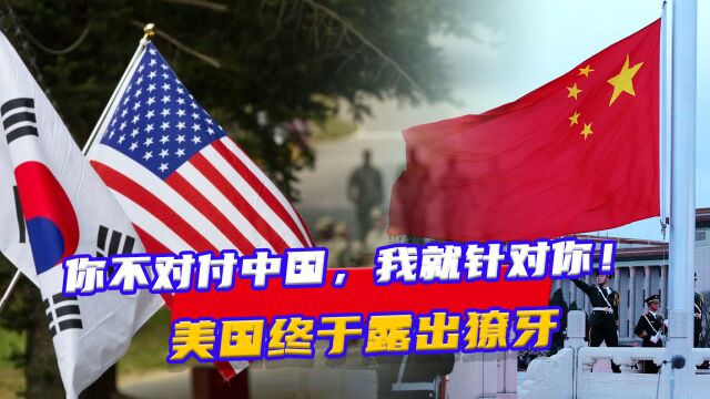 “你不对付中国,我就针对你!”美国终于露出獠牙,韩国认清现实