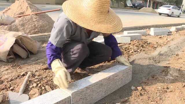 县道682线洋青镇区段人行便道建设项目进入尾声