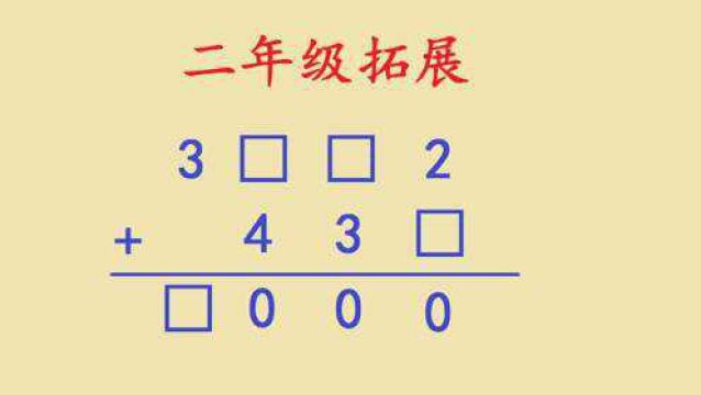 二年级数学思维训练:竖式谜题,学会方法就是送分题