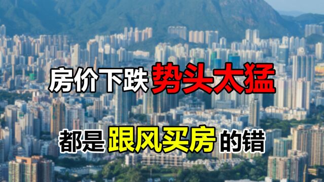 房子每平米单价下跌一半,家庭资产严重缩水,都是跟风买房的后果