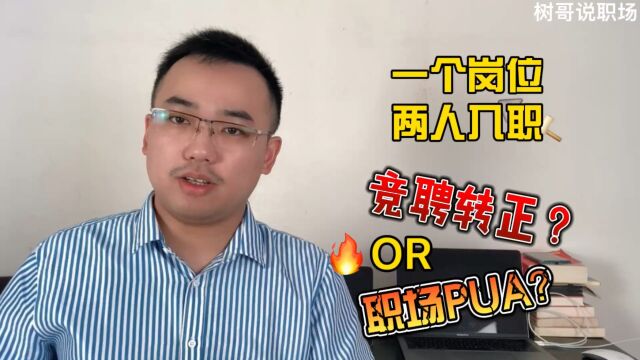 一个岗位,两人入职?是为了实现“竞聘转正”,还是职场PUA?