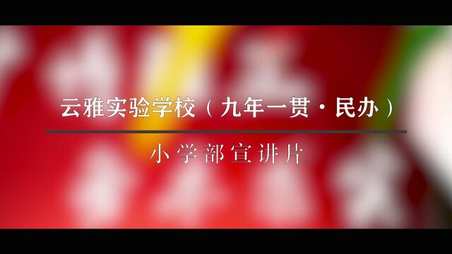 云雅实验学校(九年一贯•民办)小学部宣讲片2022