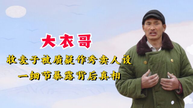 大衣哥作秀卖人设?收麦子场面如同拍戏现场,一细节暴露背后真相