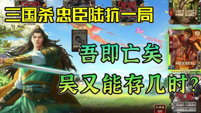 【三国杀】忠臣陆抗艰难一局:残血不吃桃,留给队友