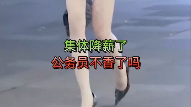 集体降薪…公务员不香了吗?