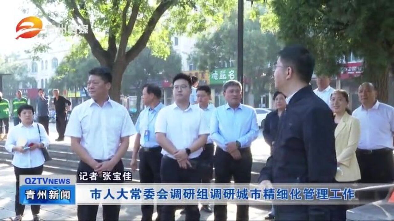 青州市人大常委会调研组调研城市精细化管理工作