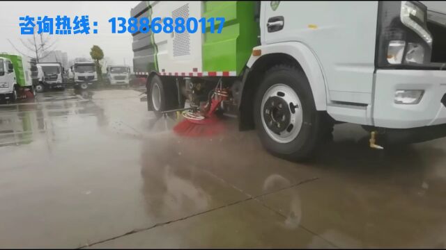 东风路面清扫车清扫实况