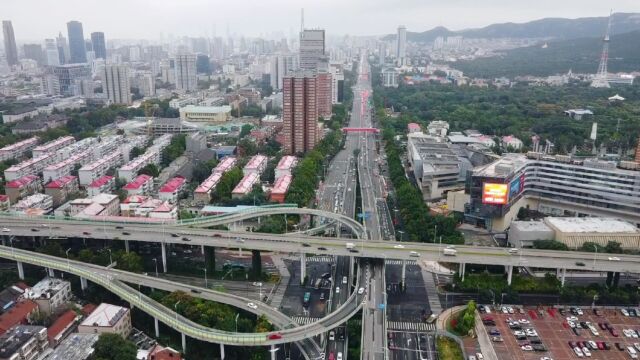 山东省济南市,航拍济南市中区,济南历城区