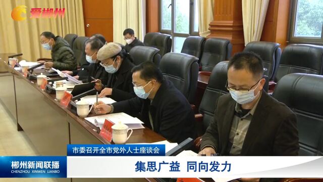 市委召开全市党外人士座谈会 集思广益 同向发力