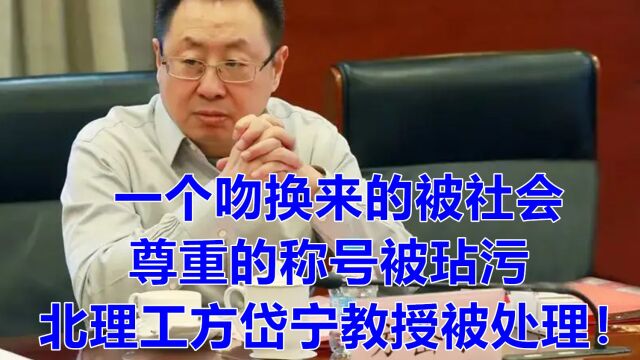 一个吻换来的被社会尊重的称号被玷污,北理工方岱宁教授被处理!