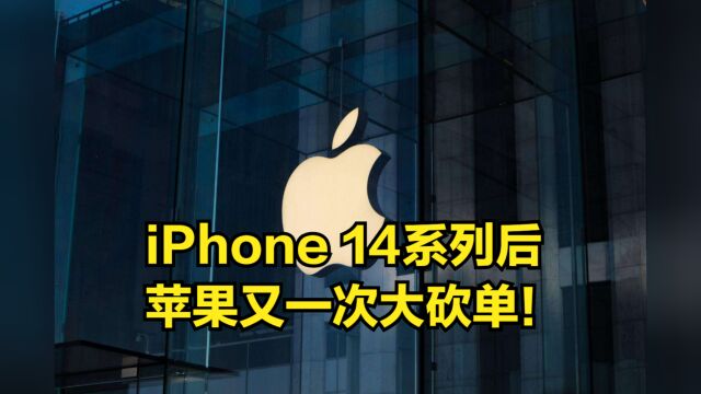 苹果又一次大砍单!iPhone14系列后,3大产品也卖不动了?