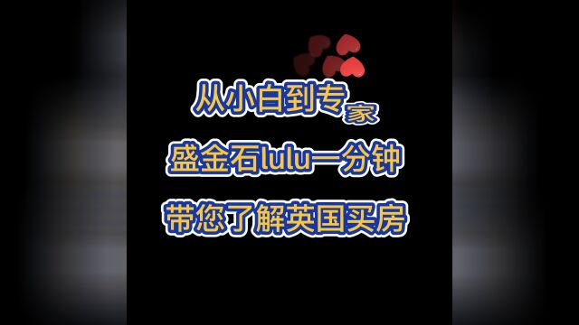 盛金石Lulu一分钟带您了解英国买房门道