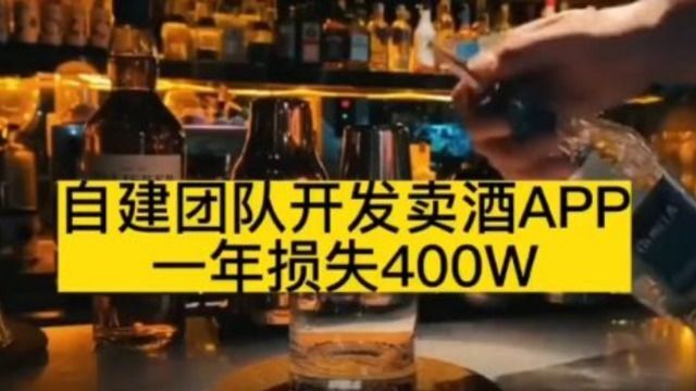 自建团队开发卖酒APP 一年损失400W