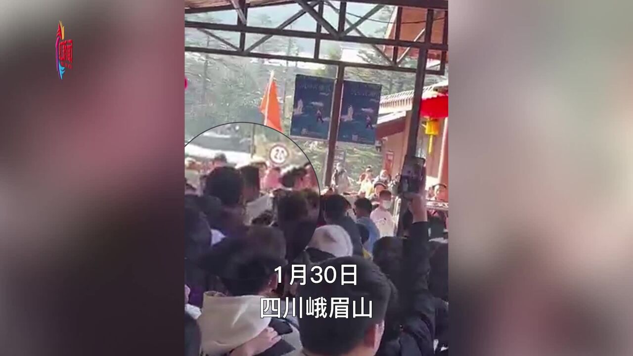 峨眉山金顶索道排队处游客大打出手 景区:因口角引发 警方已处置