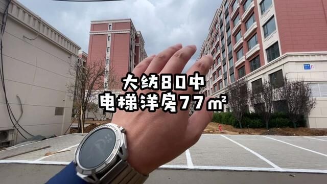 大纺80中电梯新楼盘77㎡户型板正.#大连房产 #带你看房