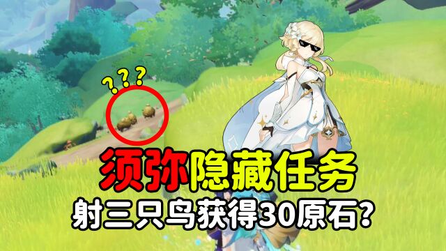 原神:射掉三只鸟就能获得30原石?须弥隐藏任务详解!