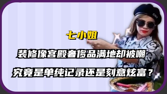 七小姐:装修像宫殿奢侈品满地却被嘲,单纯记录还是刻意炫富?